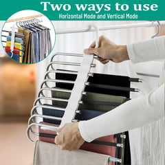 9 Layers Pants Hanger Space Saver Organizer with Hooks