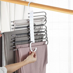 9 Layers Pants Hanger Space Saver Organizer with Hooks