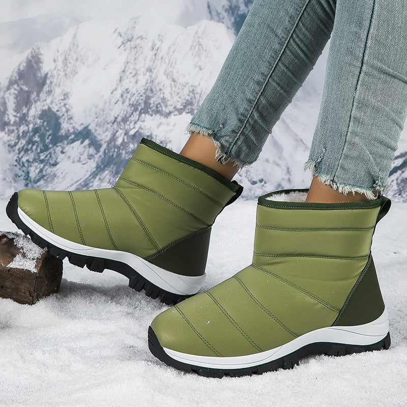 Women's Non slip Snow Boots Warm Winter Outdoor Thickened Medium Tube Boots