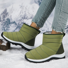 Women's Non slip Snow Boots Warm Winter Outdoor Thickened Medium Tube Boots