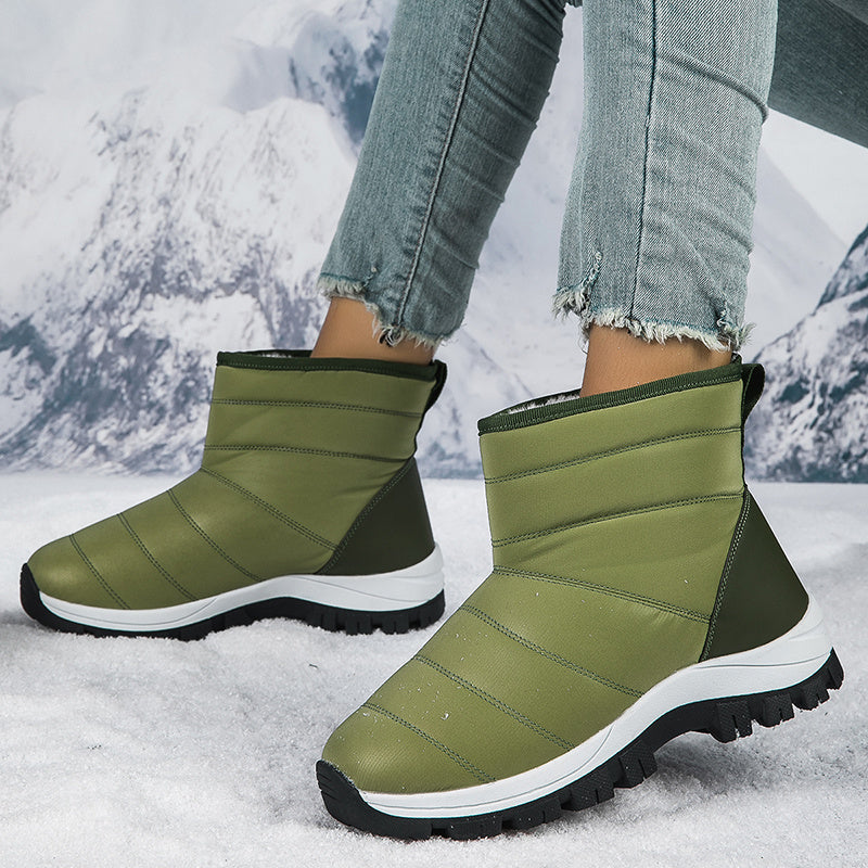 Women's Non slip Snow Boots Warm Winter Outdoor Thickened Medium Tube Boots