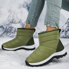 Women's Non slip Snow Boots Warm Winter Outdoor Thickened Medium Tube Boots