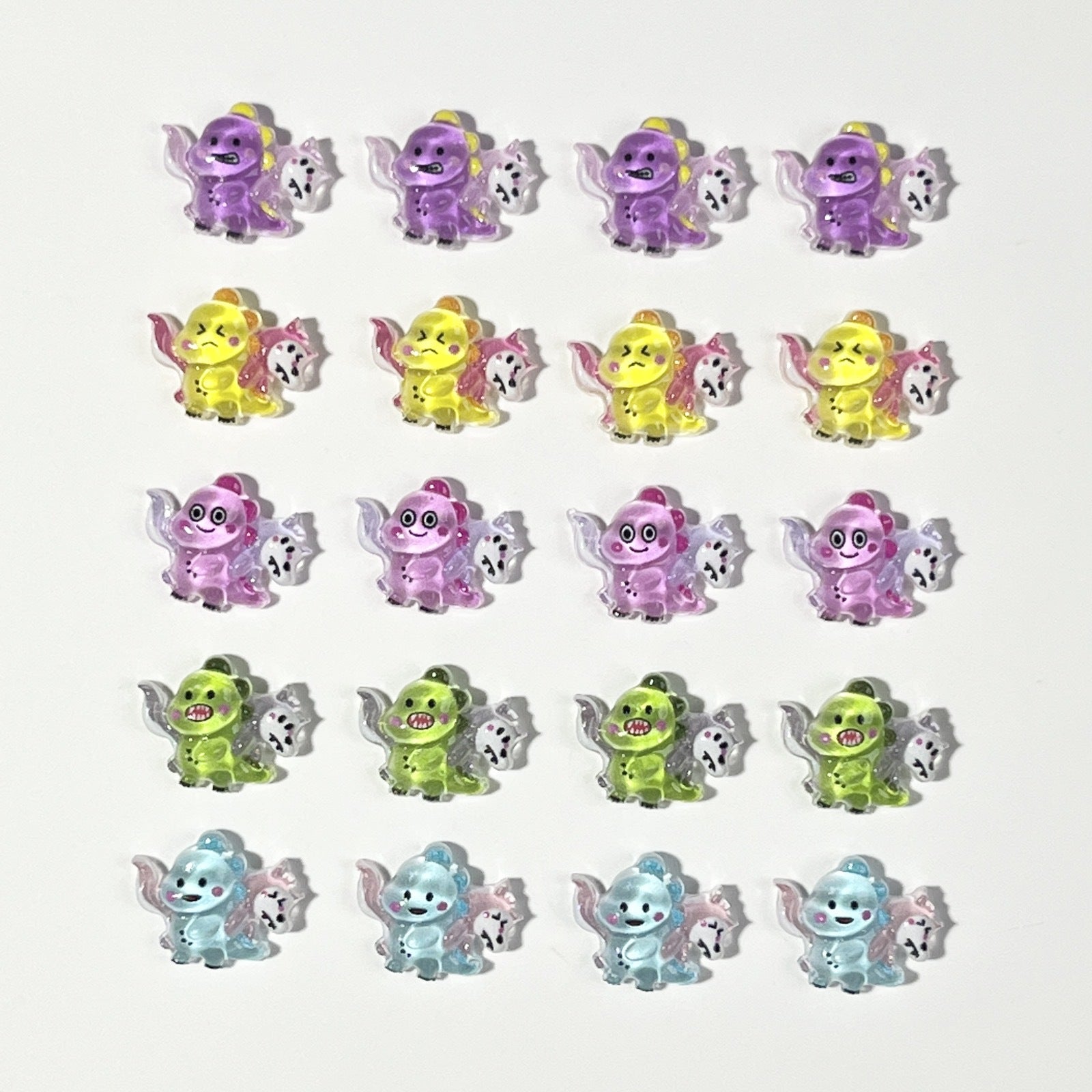 20-100pcs Dinosaur Carry Wolf Charms Nail Art Jewelry Mini Resin Accessories