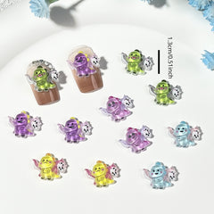 20-100pcs Dinosaur Carry Wolf Charms Nail Art Jewelry Mini Resin Accessories