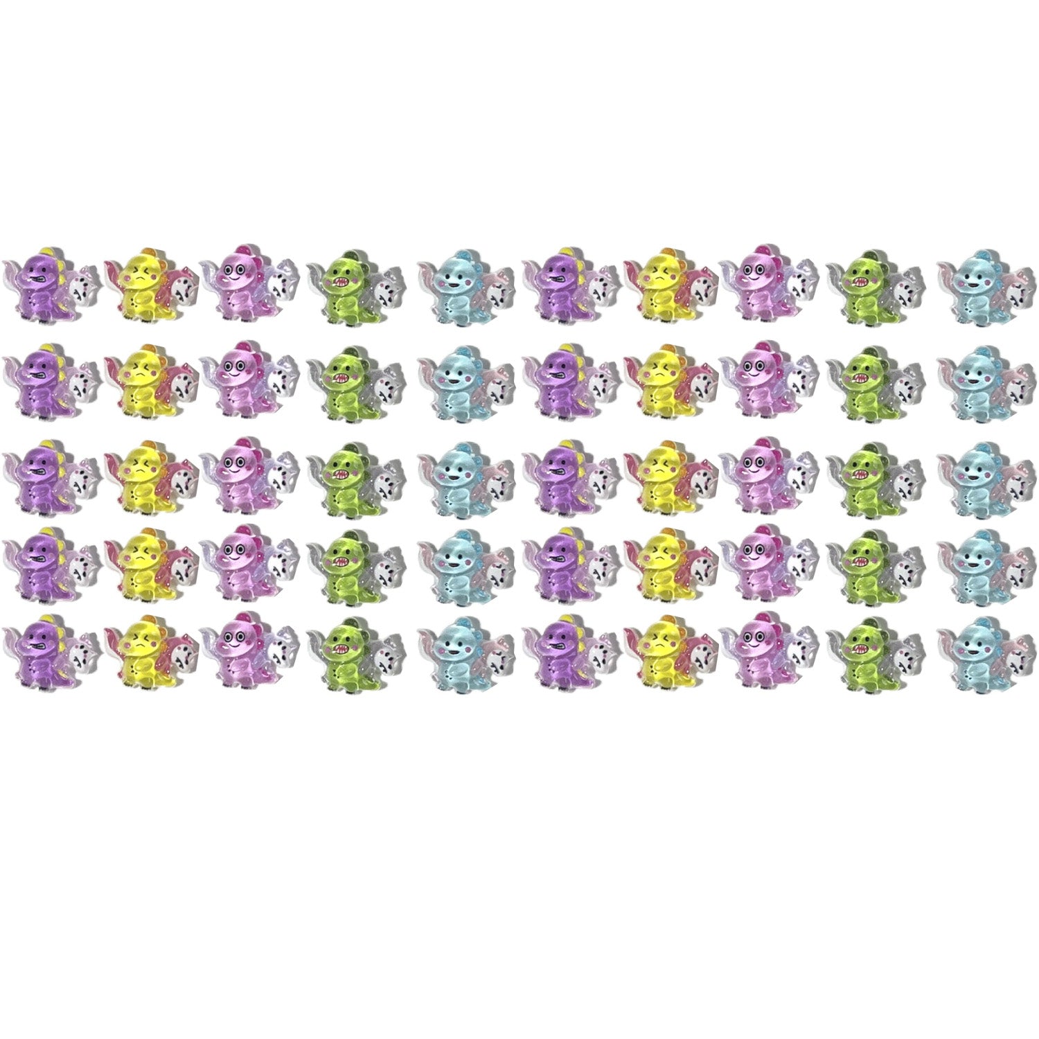 20-100pcs Dinosaur Carry Wolf Charms Nail Art Jewelry Mini Resin Accessories