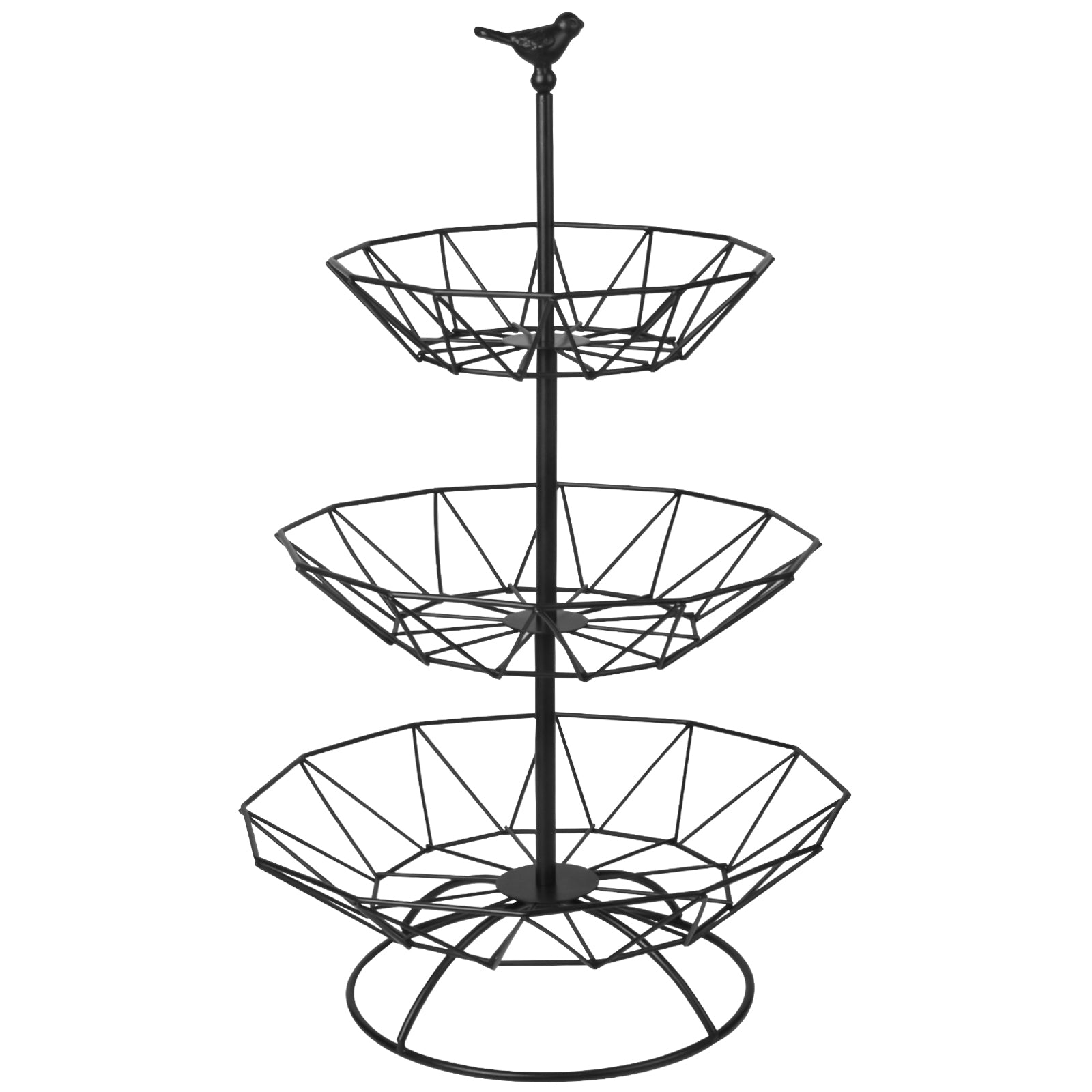 3 Tier Fruit Basket Metal Storage Rack Organizer Decorative Kitchen Display