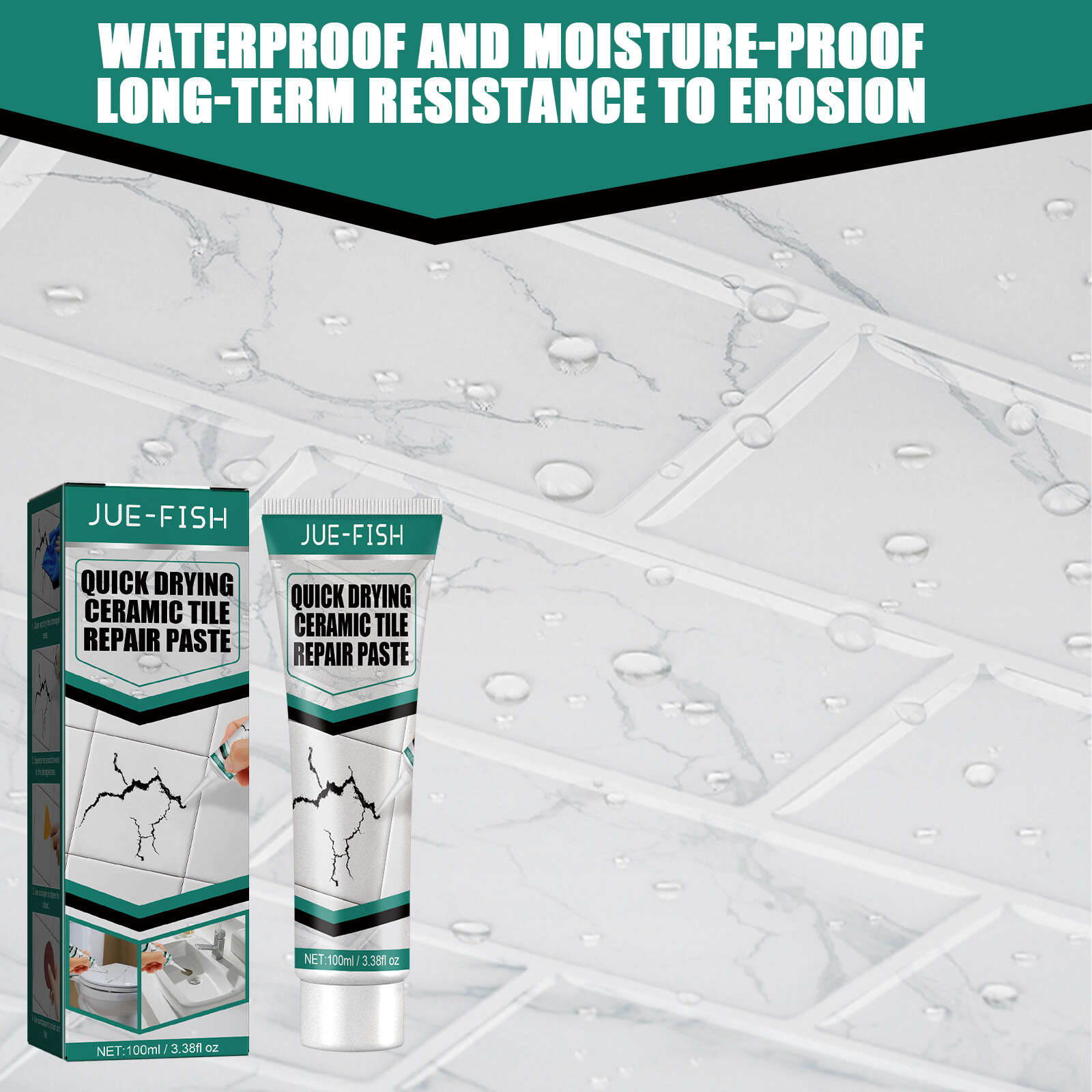 Tile Repair Paste Fast Adhesive for Marble Bathtub Toilet Crack Repair