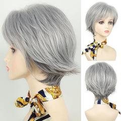 Short Hair Wig Natural Fashionable Bangs Pixie Cut Women's Straight Hair Wig