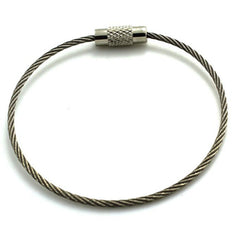 30pcs Stainless Steel Wire Keychain Cable Key Rings Loop Wire Cable Braided