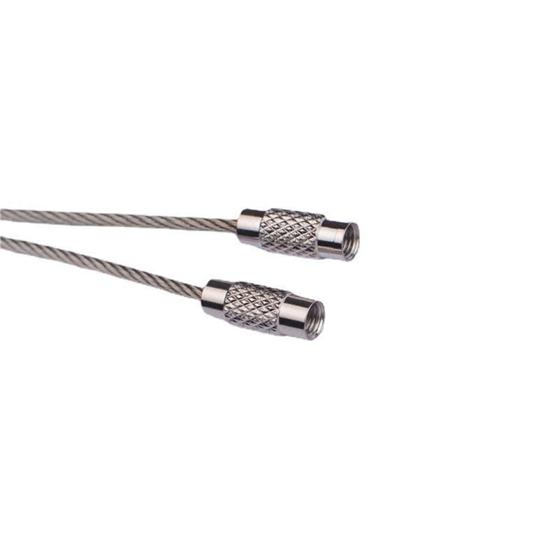 30pcs Stainless Steel Wire Keychain Cable Key Rings Loop Wire Cable Braided