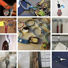 30pcs Stainless Steel Wire Keychain Cable Key Rings Loop Wire Cable Braided