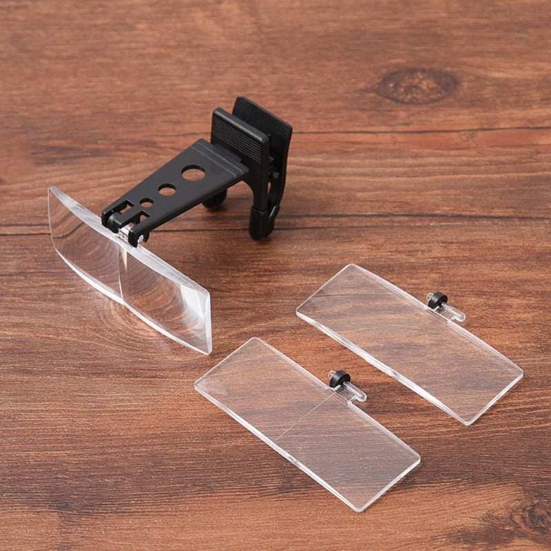 Folding Clip-On Eyeglass Loupe 5X Magnifying Glass Optical Instruments