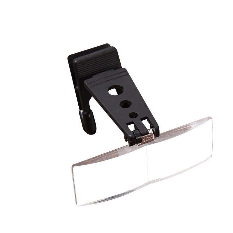 Folding Clip-On Eyeglass Loupe 5X Magnifying Glass Optical Instruments