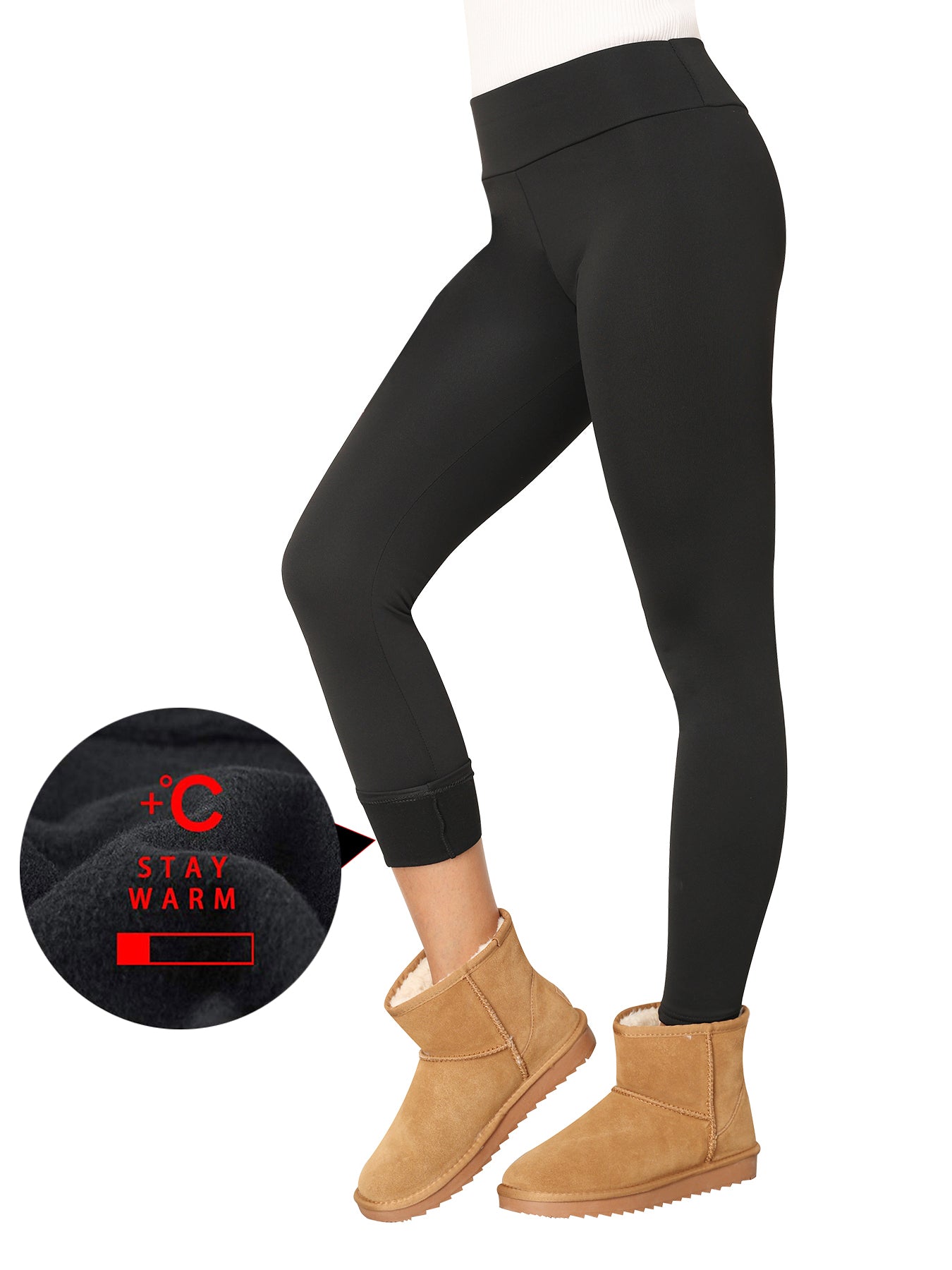 High Waist Yoga Seamless Thickened Fleece Warm Sports Leggings