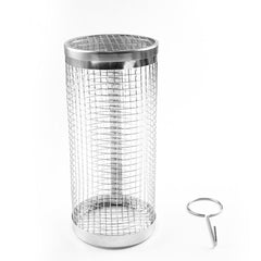 Stainless Steel BBQ Rolling Grill Basket with Hooks