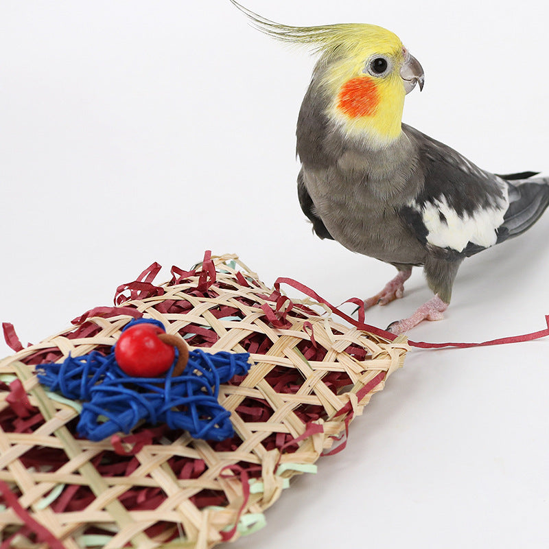 Parrot Natural Grass Woven Toys For Budgerigar