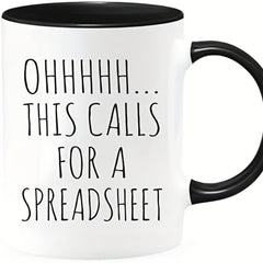 325ml Creative Letter Printed Coffee Mug Funny Ceramic Cup