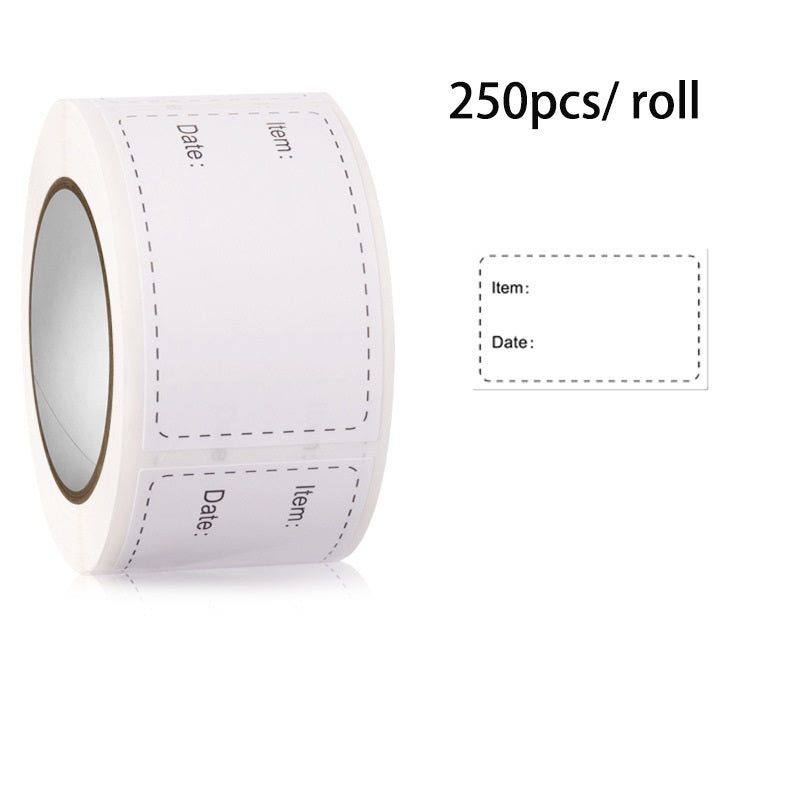250-500 Household Kitchen Food Date Sticker Label