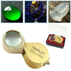 Foldable Eye Magnifier Jewelry Loupe Portable Metal Lens