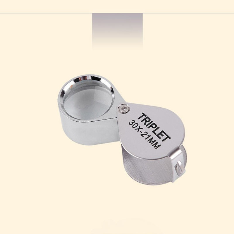 Foldable Eye Magnifier Jewelry Loupe Portable Metal Lens