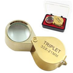 Foldable Eye Magnifier Jewelry Loupe Portable Metal Lens