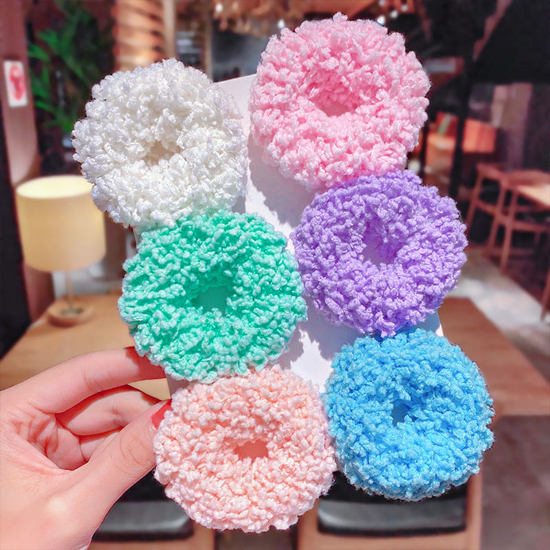 Dark Green Plush Hair Band for Girls