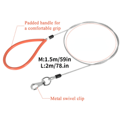 Chew Proof Dog Lead Durable Metal Rope Lead Metal Dog Training Leashes