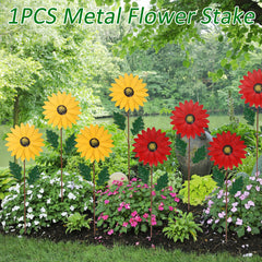 Metal Sunflower Stake Garden Decoration
