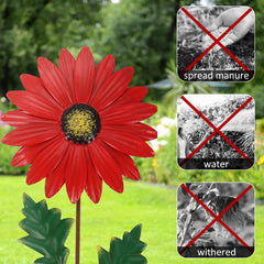 Metal Sunflower Stake Garden Decoration
