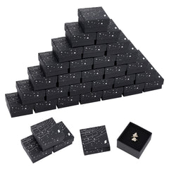 30pcs Galaxy Pattern Jewelry Gift Square Boxes 5.3x5.3x3 with Sponge