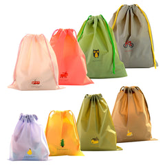 8pcs Printing Drawstring Bag Travel Storage Waterproof Packing Bags