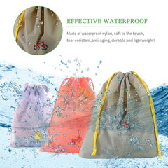 8pcs Printing Drawstring Bag Travel Storage Waterproof Packing Bags
