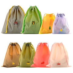 8pcs Printing Drawstring Bag Travel Storage Waterproof Packing Bags