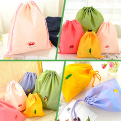 8pcs Printing Drawstring Bag Travel Storage Waterproof Packing Bags