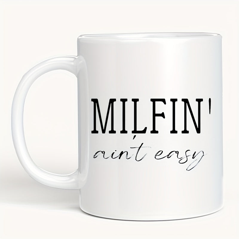 Creative 12oz Ceramic Coffee Mug for Camping, Picnic, Gym - Mother's Gift