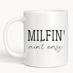 Creative 12oz Ceramic Coffee Mug for Camping, Picnic, Gym - Mother's Gift
