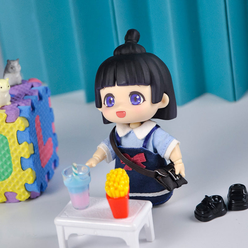BJD Doll Movable Joint Doll w/ Head Body Clothes Shoes