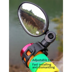 2pcs Bike Mirrors Wide angle Convex Mirror for Bicycle Flat View Mirror