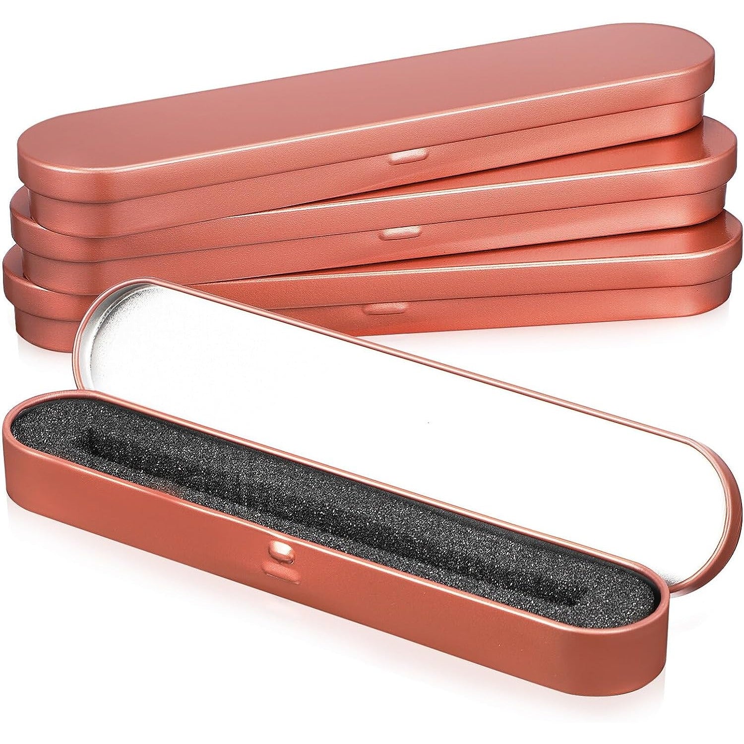 4pcs Pen Gift Boxes Metal Ballpoint Pen Case Pencil Holder Fountain Pen Box