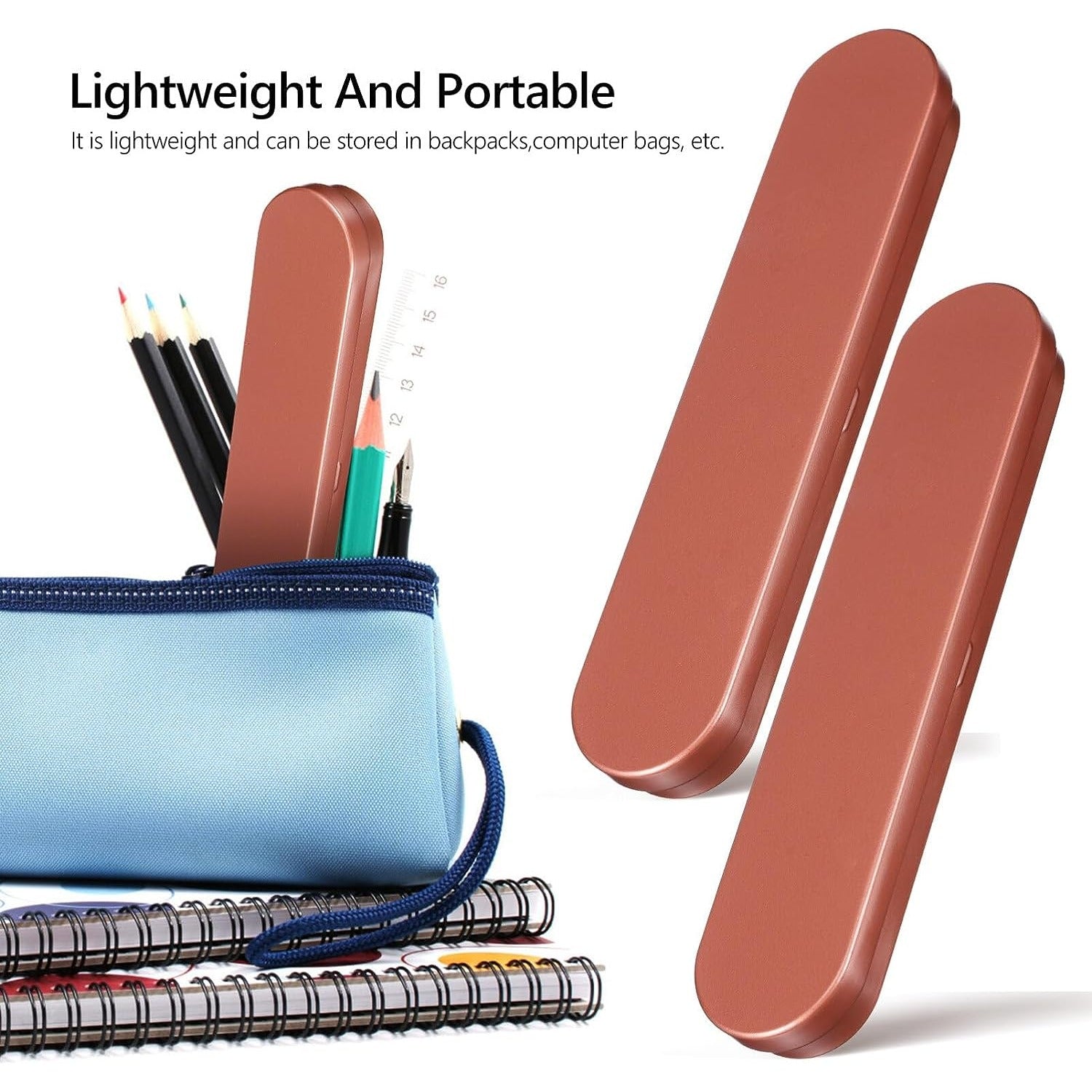 4pcs Pen Gift Boxes Metal Ballpoint Pen Case Pencil Holder Fountain Pen Box