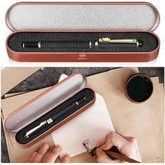 4pcs Pen Gift Boxes Metal Ballpoint Pen Case Pencil Holder Fountain Pen Box