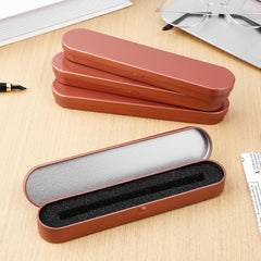4pcs Pen Gift Boxes Metal Ballpoint Pen Case Pencil Holder Fountain Pen Box