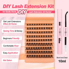 DIY Lash Extension Kit Lash Clusters 108pcs