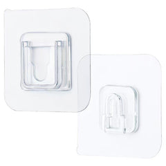 24 pcs Double Sided Buckle Punch Plug Row Hook Socket Holder Wall Adhesive