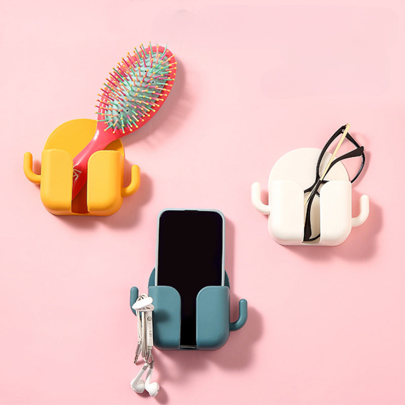 Plastic Wall Mounted Remote Control Holder Bedside Storage Box