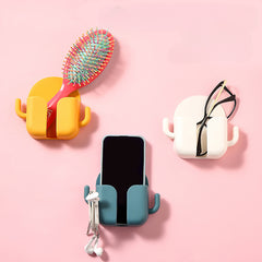 Plastic Wall Mounted Remote Control Holder Bedside Storage Box