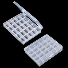 Sewing Thread Reel Storage Box Plastic 25 Slots Empty Case