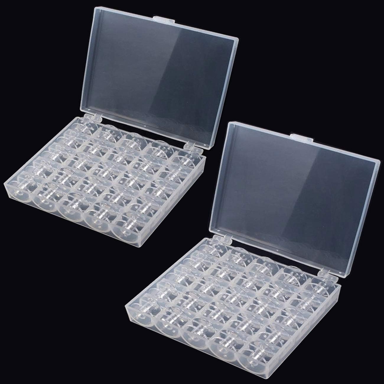 Sewing Thread Reel Storage Box Plastic 25 Slots Empty Case