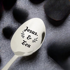 Jesus And Tea Spoon Engraved Stainless Steel Gift
