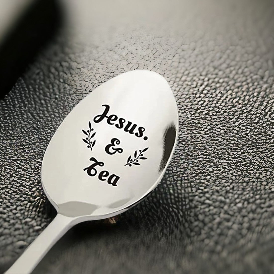 Jesus And Tea Spoon Engraved Stainless Steel Gift